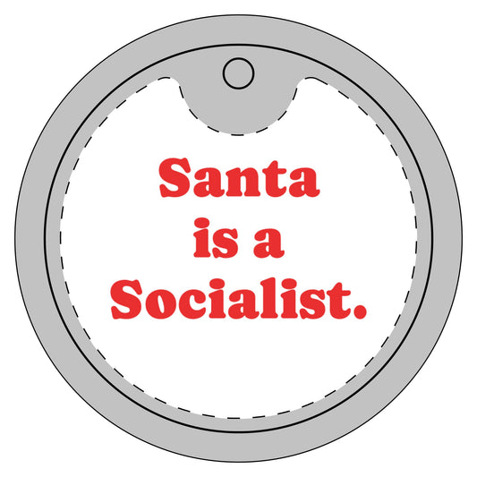 Ornaments, Christmas, Ceramic, Santa is a Socialist, 2-Side Print