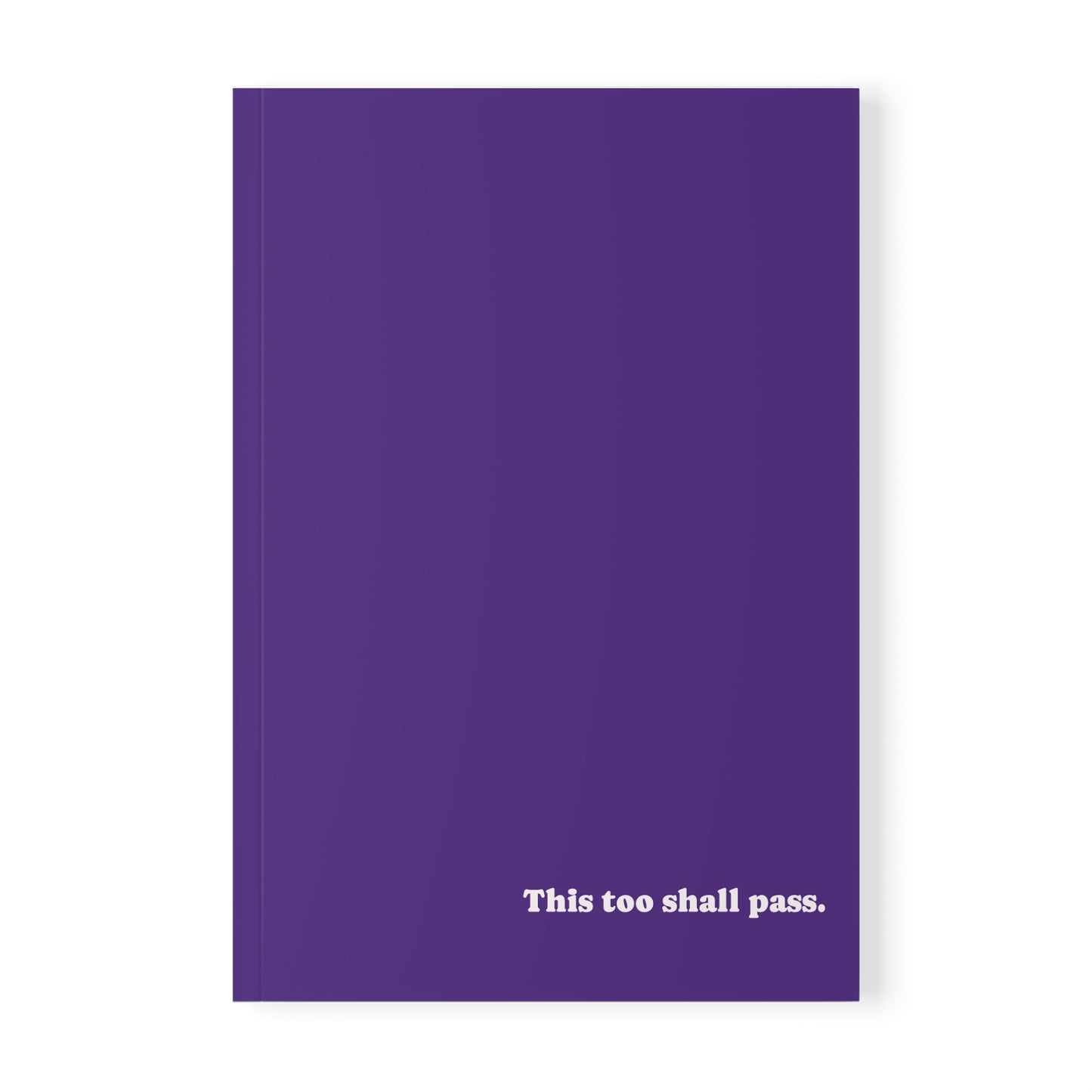 Notebook, Softcover, This too Shall Pass, A5 (Purple)