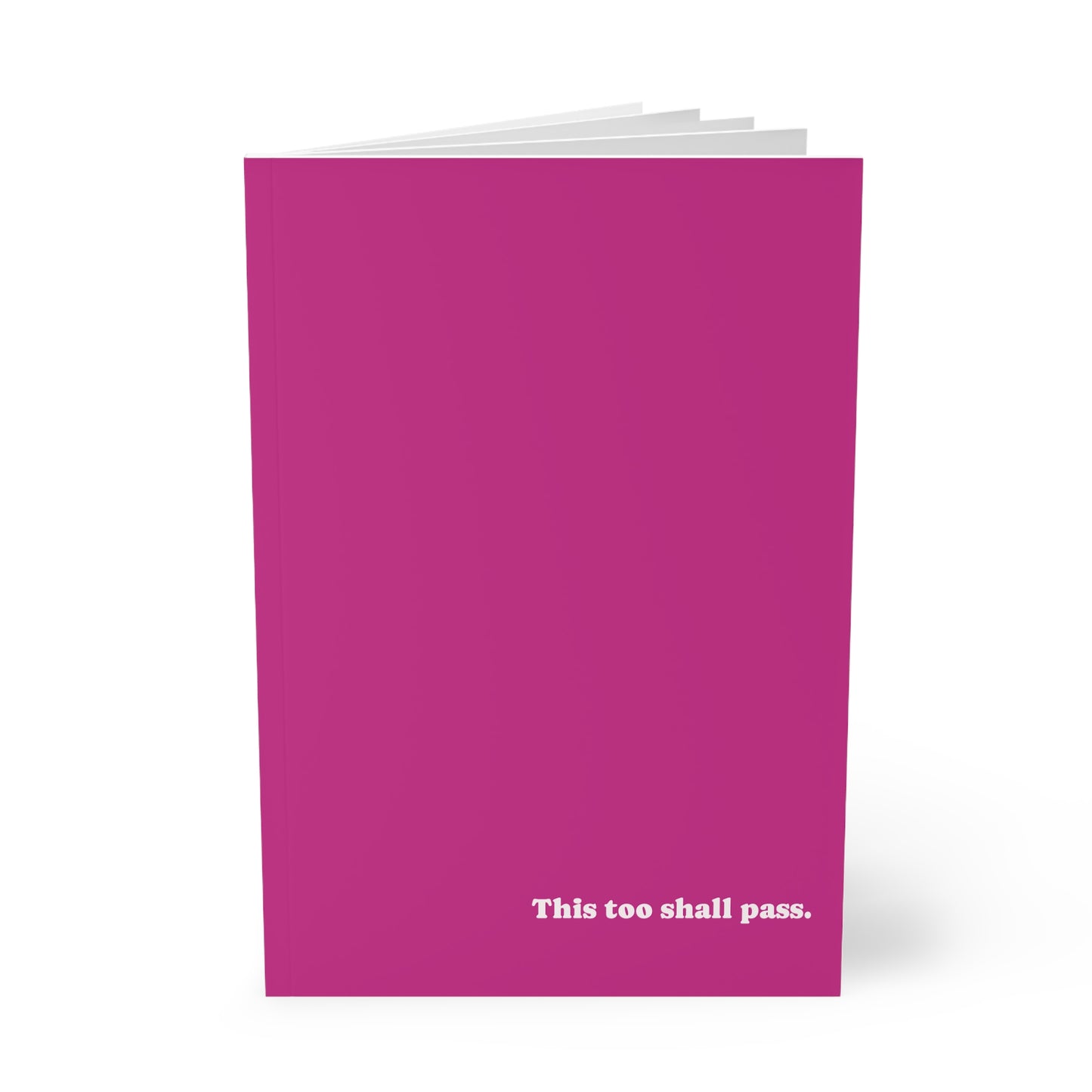 Notebook, Softcover, This too Shall Pass, A5 (Pink)