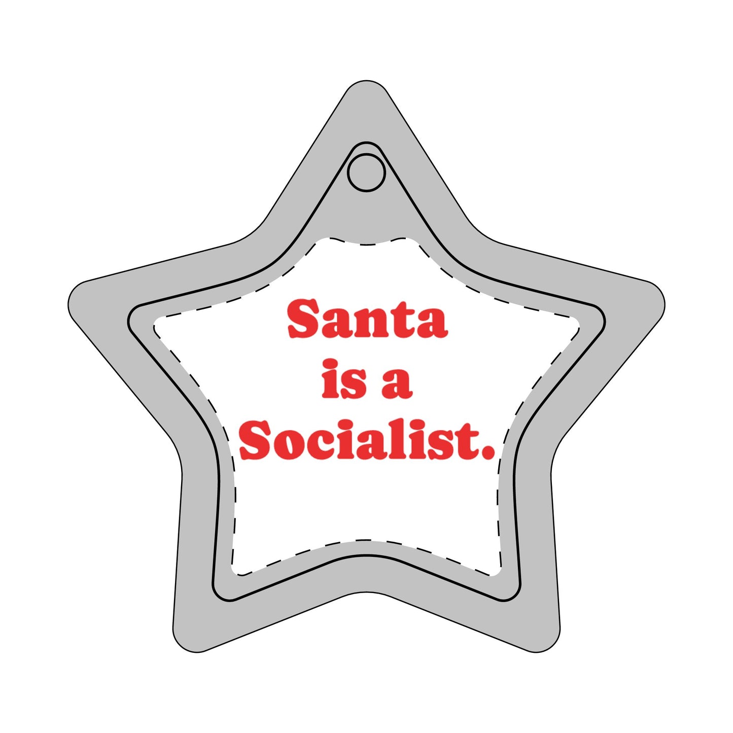 Ornaments, Christmas, Ceramic, Santa is a Socialist, 2-Side Print