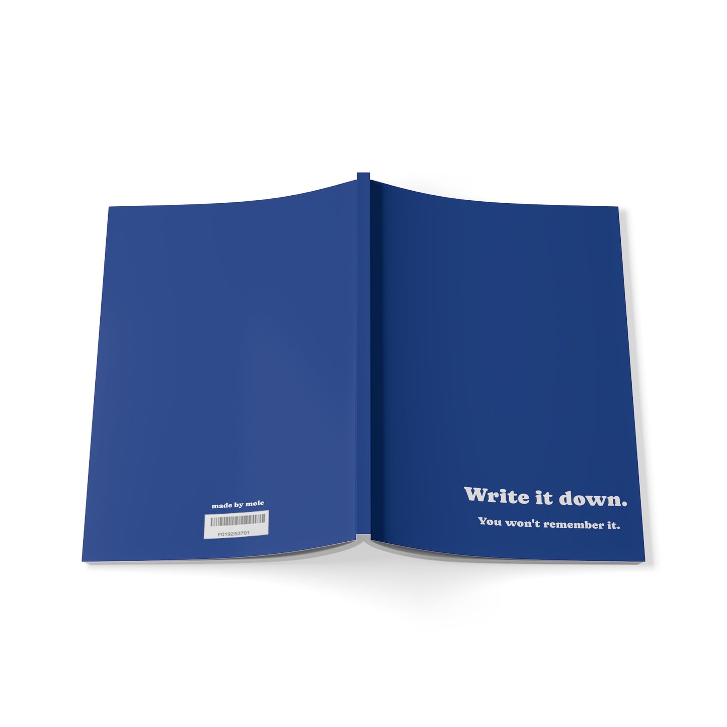 Notebook, Softcover, Write it Down, A5 (Dark Blue)