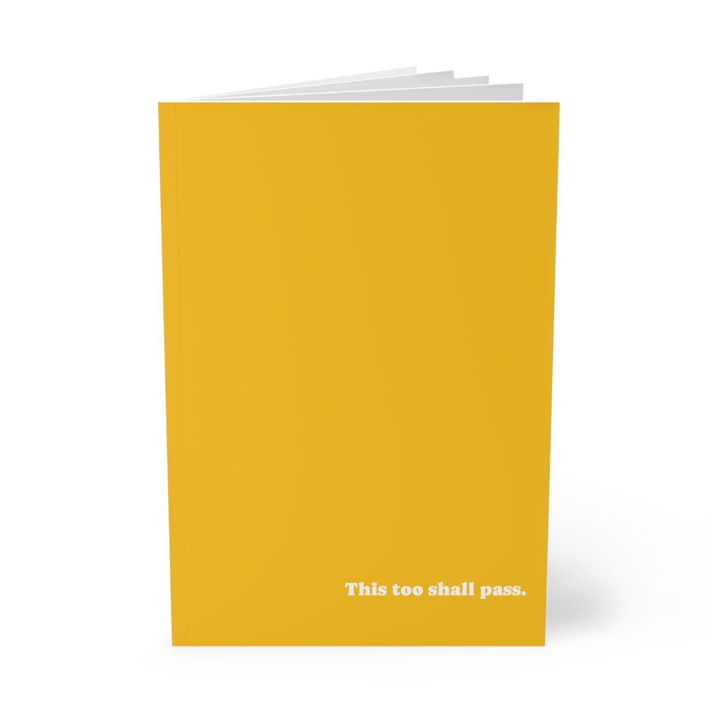 Notebook, Softcover, This too Shall Pass, A5 (Yellow)