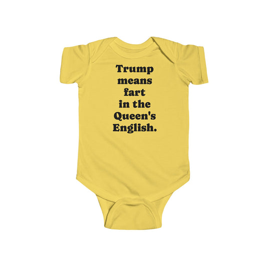 Bodysuit, Jersey, Infant, Trump Means Fart