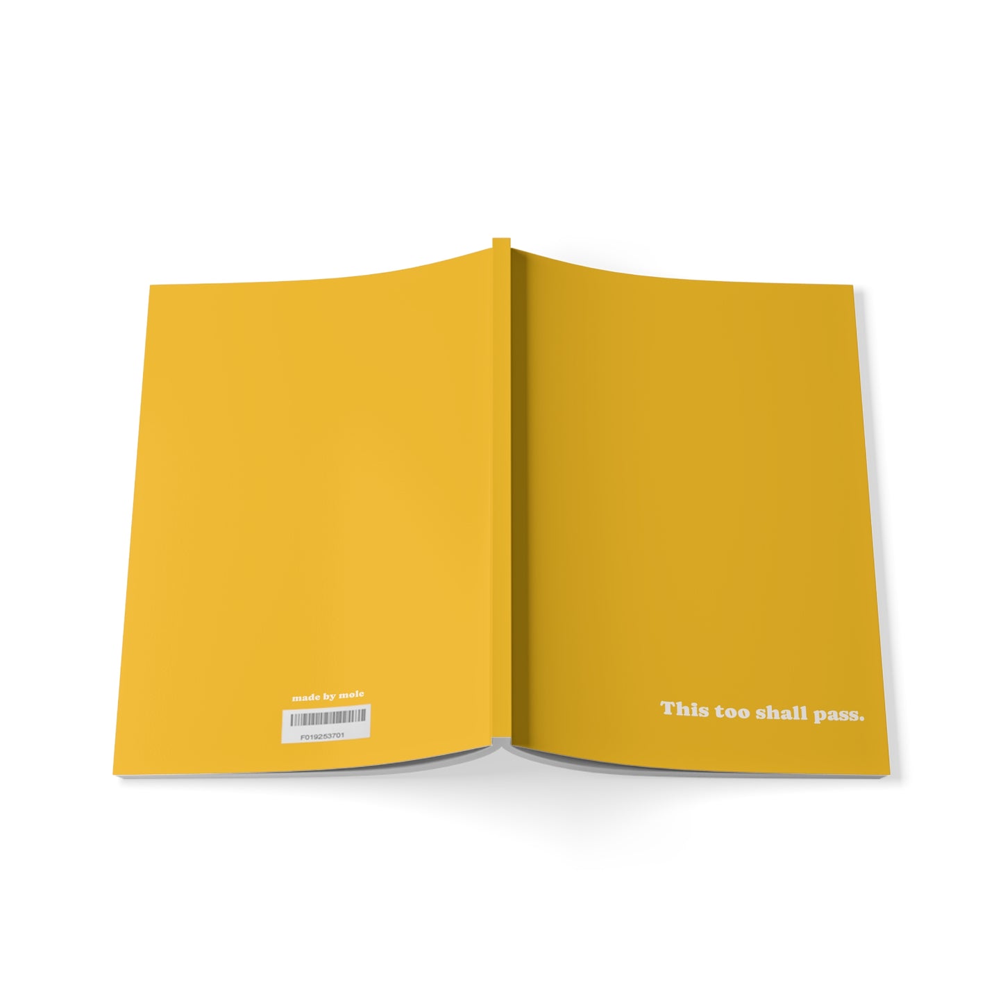 Notebook, Softcover, This too Shall Pass, A5 (Yellow)