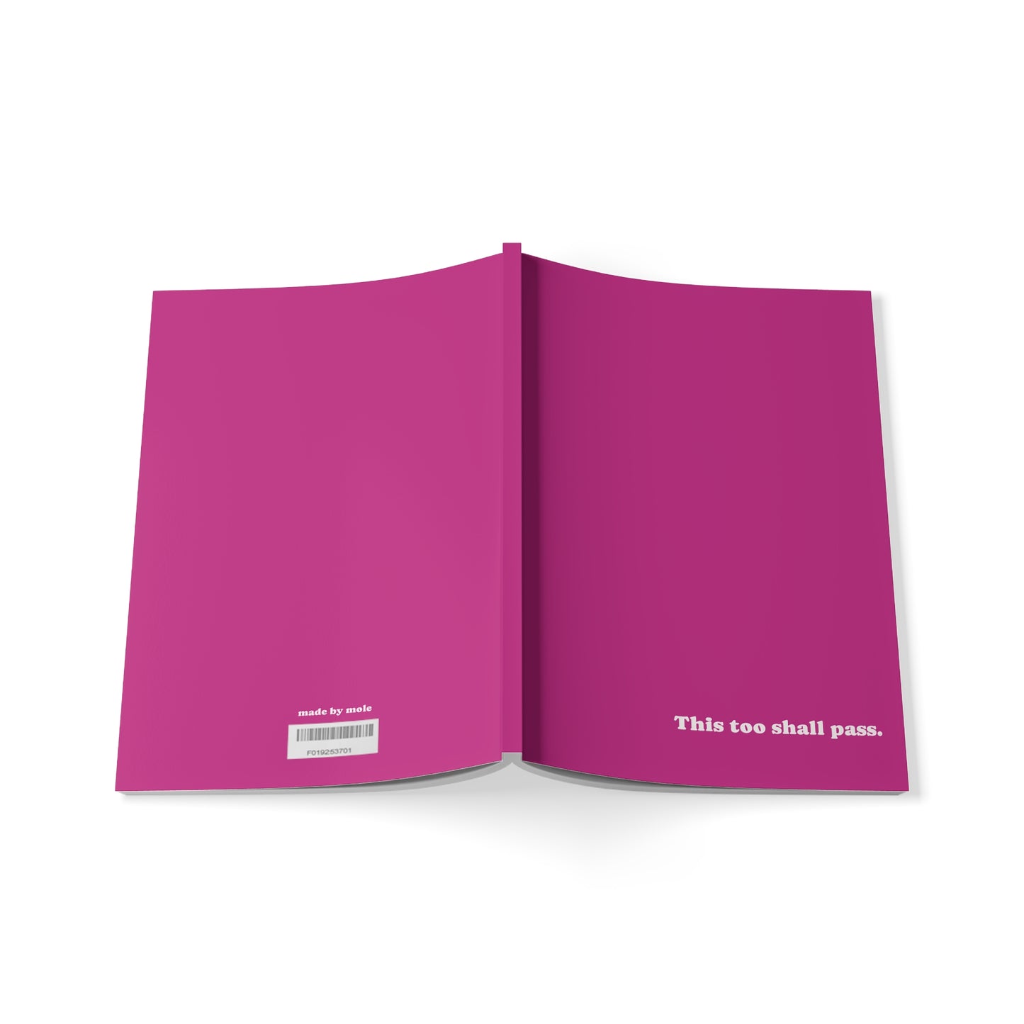 Notebook, Softcover, This too Shall Pass, A5 (Pink)