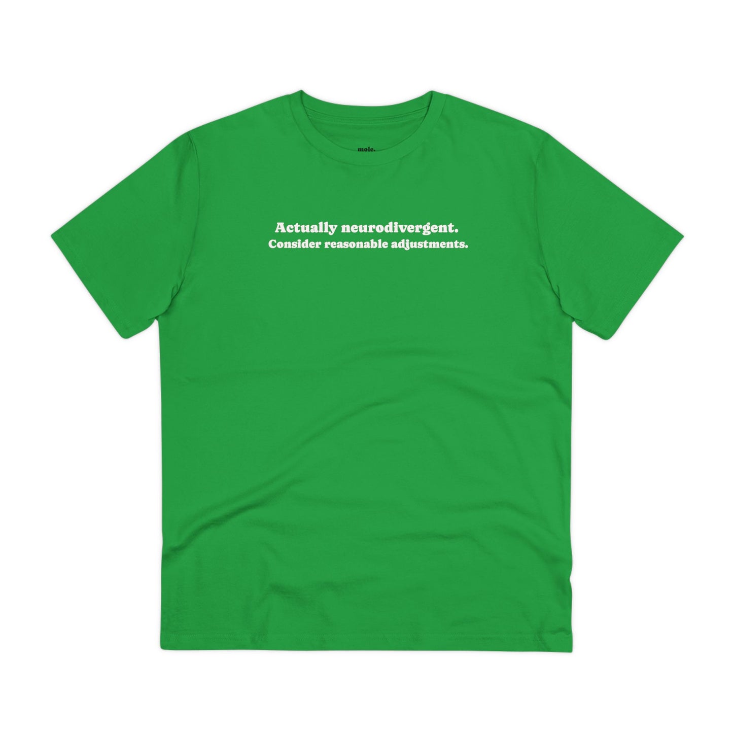 T-Shirt, Organic, Unisex, Reasonable Adjustments