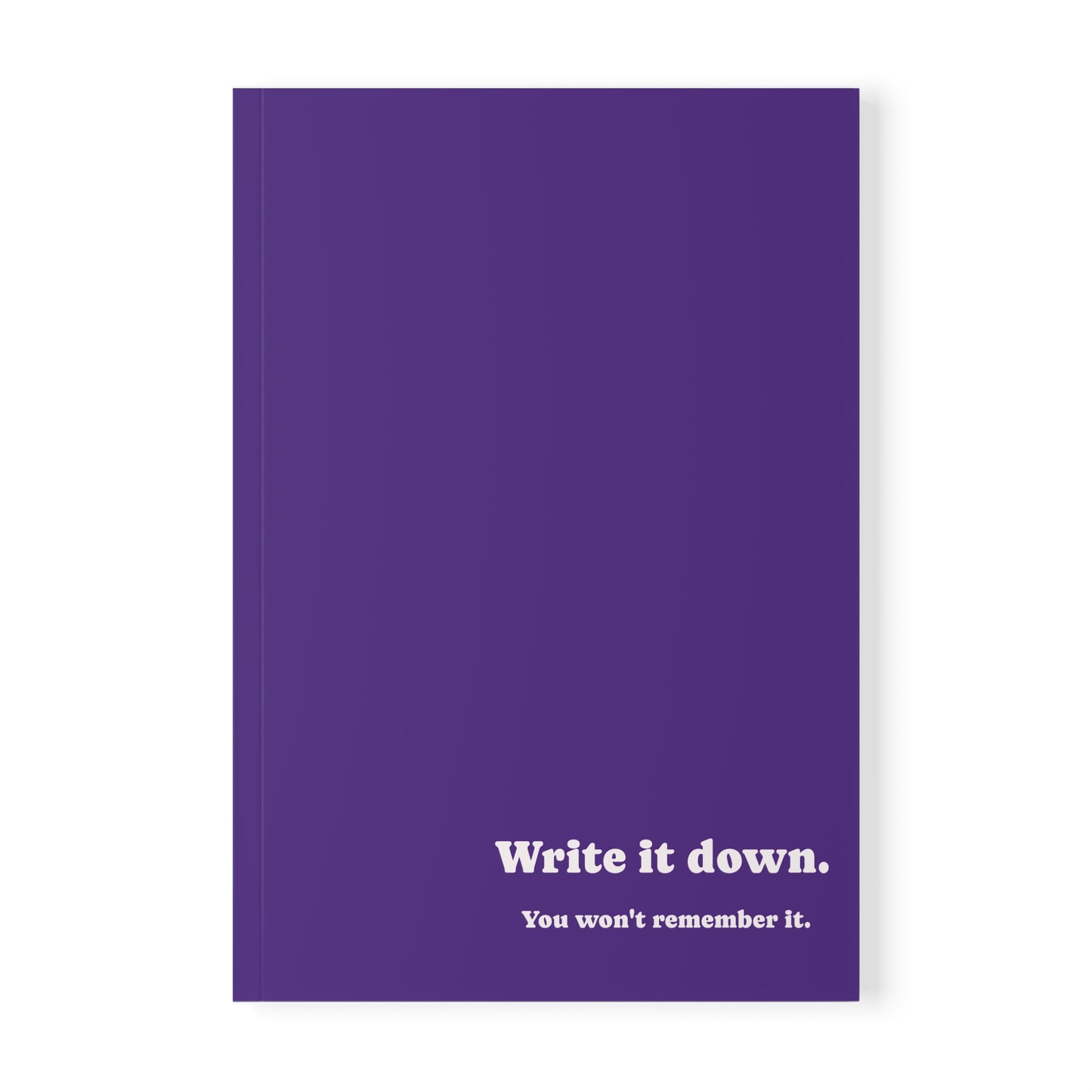 Notebook, Softcover, Write it Down, A5 (Purple)