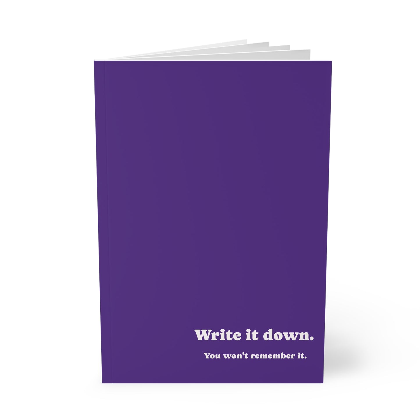 Notebook, Softcover, Write it Down, A5 (Purple)