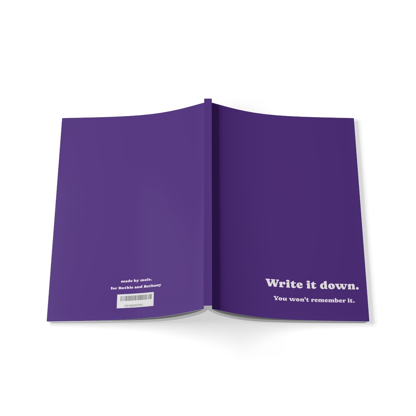 Notebook, Softcover, Write it Down, A5 (Purple)