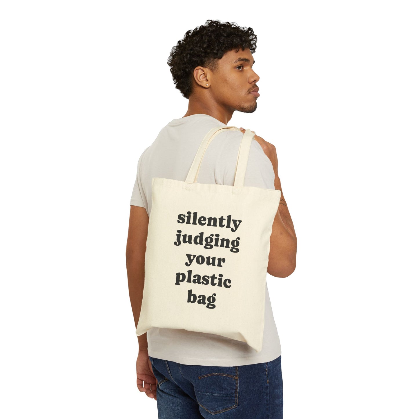 Tote Bag, Cotton, Silently Judging